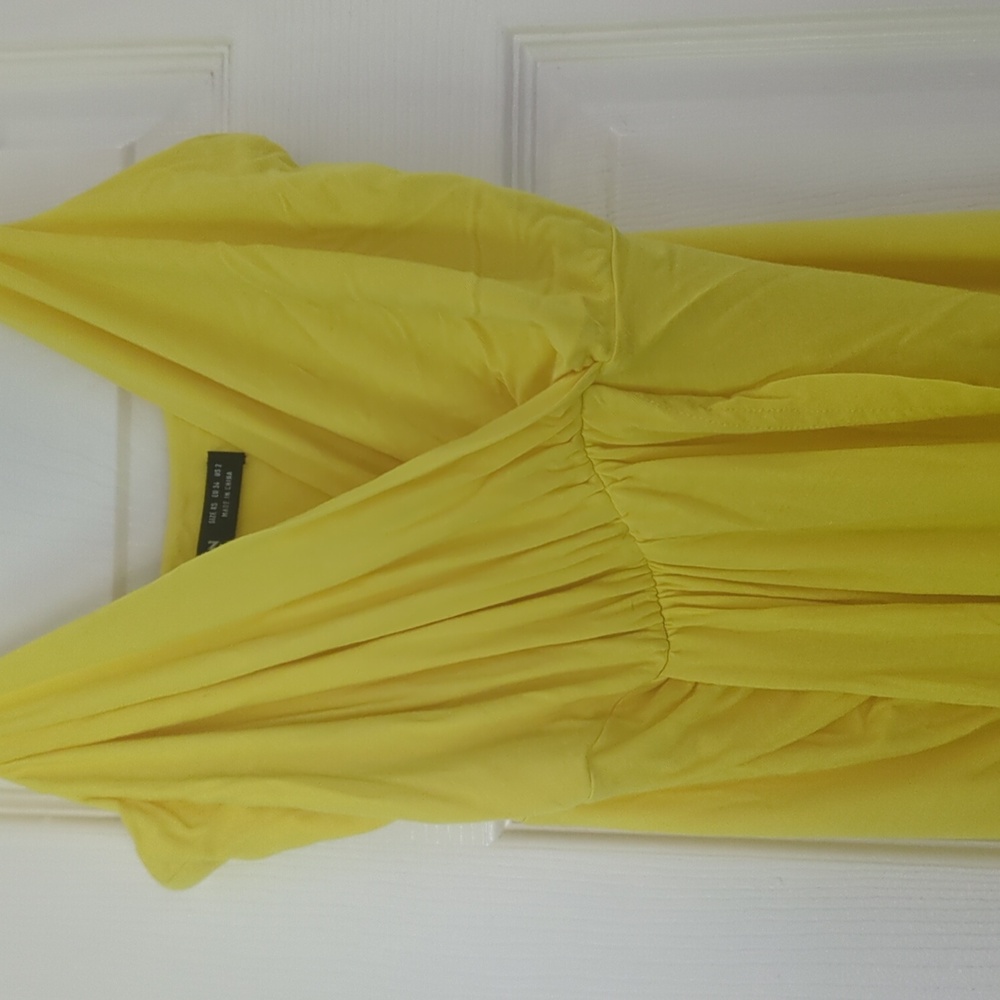 SHEIN Yellow Asymmetrical Ruffled High-Low Sundress - Picture 3 of 5